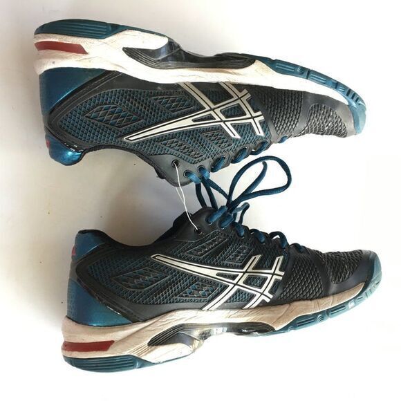 Asics Gel Solution Speed Women's Tennis Shoes Athletic Black Blue Size 7 - Picture 6 of 7